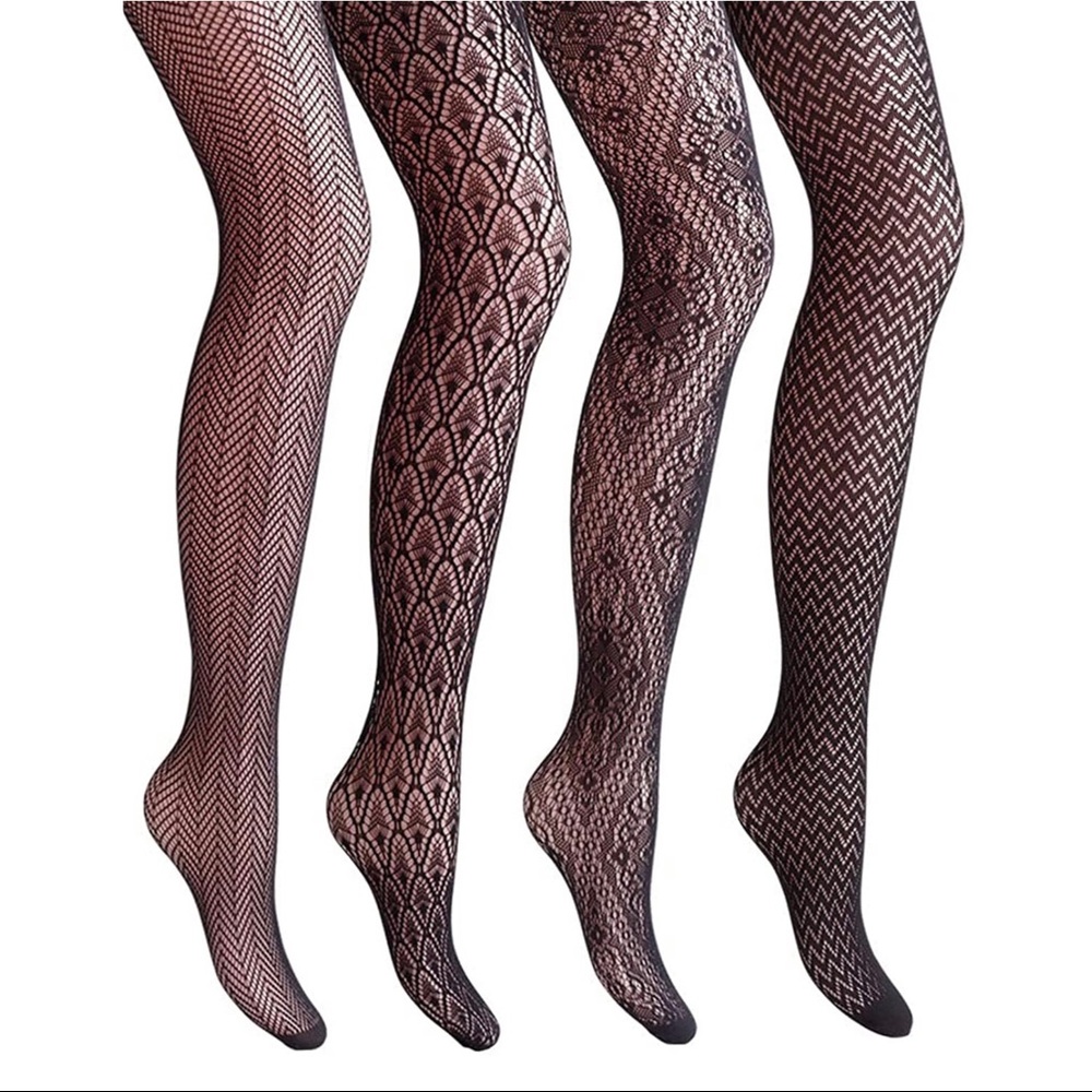Women’s 4 Pairs Black Fishnets